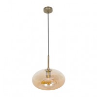 Distribuidor - Lâmpadas Diversas | Colgantes Moderno | COLGANTE PINAP 1XE27 CUERO/AMBAR REGX28X28 CM Ref: 193492814